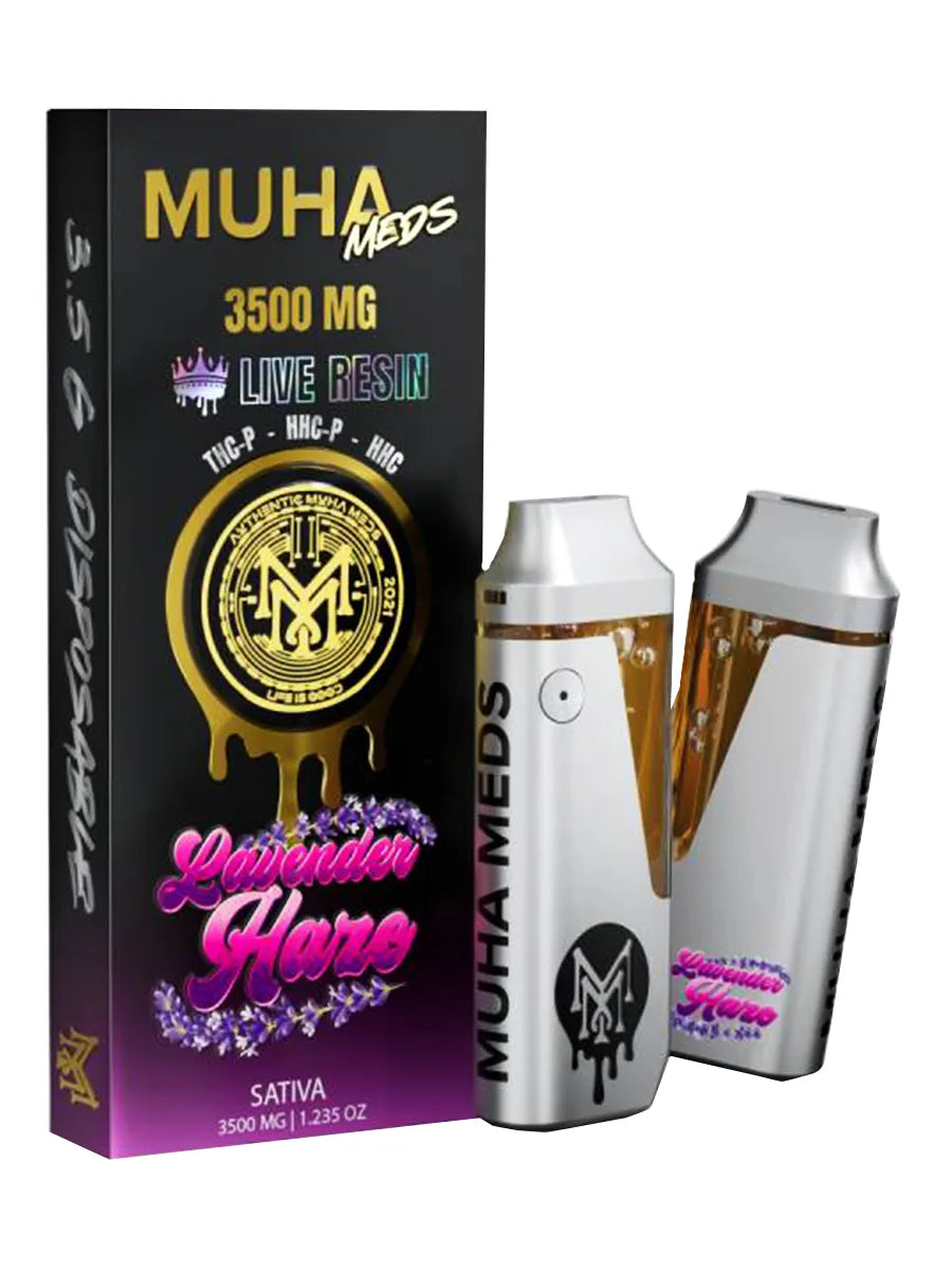 Muha Meds Live Resin HHC + THC-P Vaporizer - 3500mg
